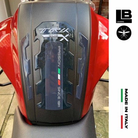 Paraserbatoio adesivo 3D serbatoio moto compatibile Benelli TRK 502x - nero