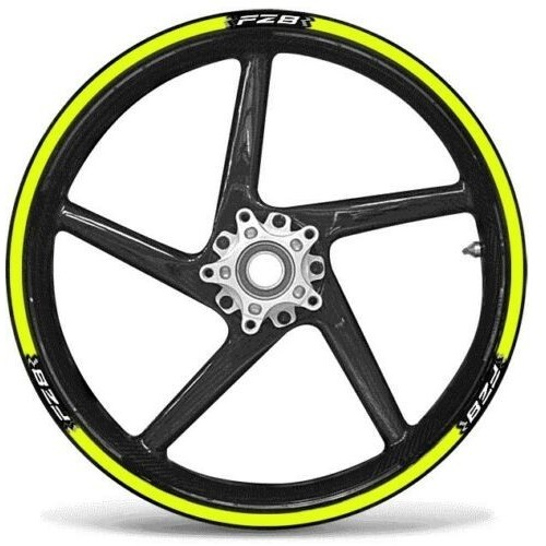 ADHESIVE STRIP KIT compatible for 17 NAKED MOTORCYCLE RIMS YAMAHA FZ8 YELLOW FLUO