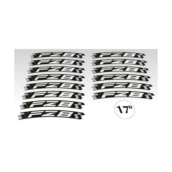 ADHESIVE STRIP KIT kompatibel für 17 NAKED MOTORCYCLE RIMS YAMAHA FZ8 YELLOW FLUO