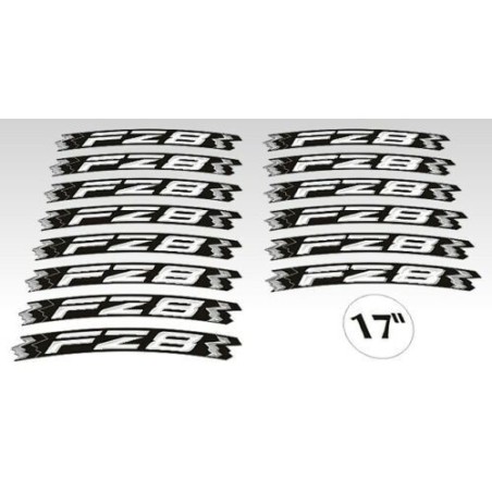 ADHESIVE STRIP KIT compatible for 17 NAKED MOTORCYCLE RIMS YAMAHA FZ8 YELLOW FLUO