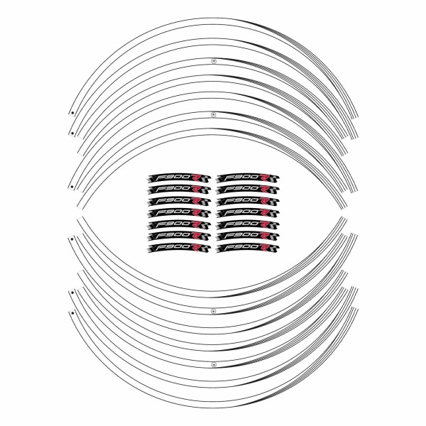 Motorbike adhesive stripes kit compatible BMW F900R wheel tuning stickers 17' F900 R