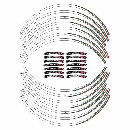 Kit strisce adesive moto compatibili BMW F900R adesivi tuning cerchi 17' F900 R