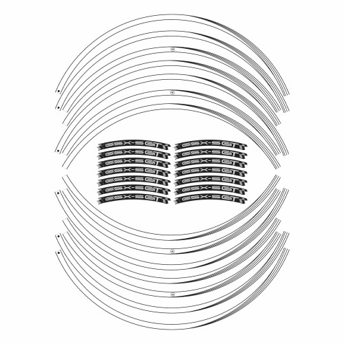 Adhesive strip kit for 17" wheel rims compatible with Suzuki GSXS 1000 GT 2