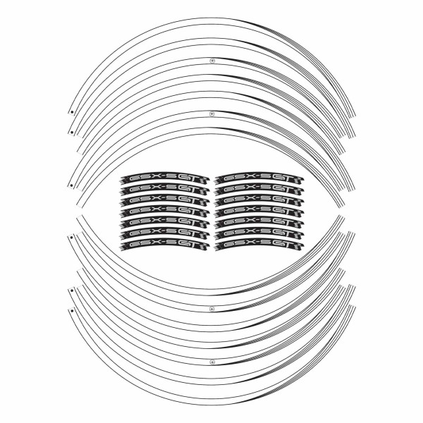 Kit de bandas adhesivas para llantas de 17" compatibles con Suzuki GSXS 1000 GT