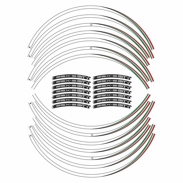 Kit de bandas adhesivas para llantas de 17" compatibles con Suzuki GSXS 1000 GT