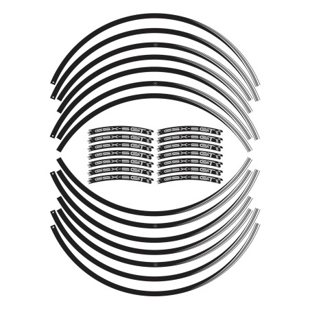 Kit strisce adesive per cerchi ruote 17" compatibili con Suzuki GSXS 1000 GT