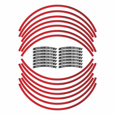 Kit strisce adesive per cerchi ruote 17" compatibili con Suzuki GSXS 1000 GT