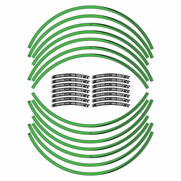 Kit strisce adesive per cerchi ruote 17" compatibili con Suzuki GSXS 1000 GT