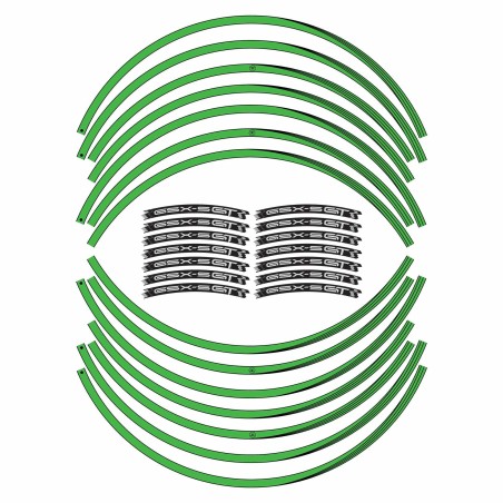 Kit strisce adesive per cerchi ruote 17" compatibili con Suzuki GSXS 1000 GT