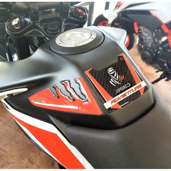 Paraserbatoio adesivo in resina gel 3D per moto compatibile KTM 390 adventure 
