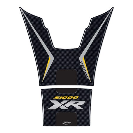 SELLADO DE BOTELLA ADHESIVO 3D compatible para BMW S1000XR TRIPLE BLACK MOTO