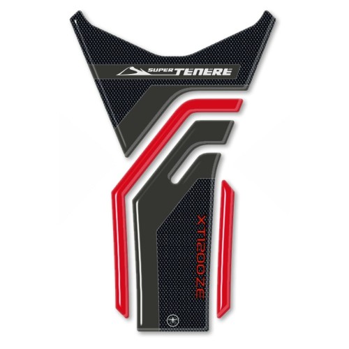 3D-Gel Klebetankabdeckung kompatibel YAMAHA SUPER TENERE rot 2