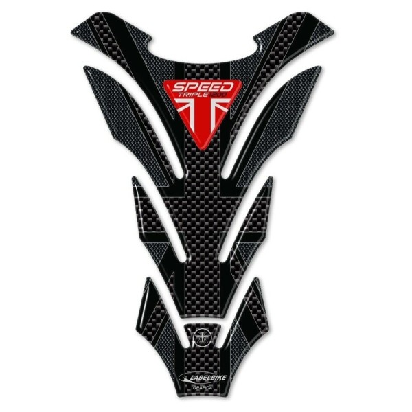 Paraserbatoio gel 3D per moto compatibile Triumph Speed Triple 1200 union jack