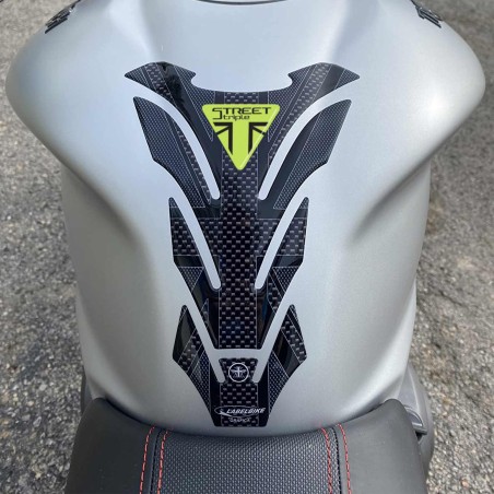 Paraserbatoio in gel 3D per moto compatibile Triumph Street Triple Union Jack