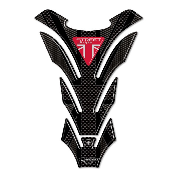 Paraserbatoio in gel 3D per moto compatibile Triumph Street Triple Union Jack