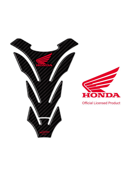 Paraserbatoio Licenza Ufficiale Honda adesivo resina 3D carbonio logo rosso 2
