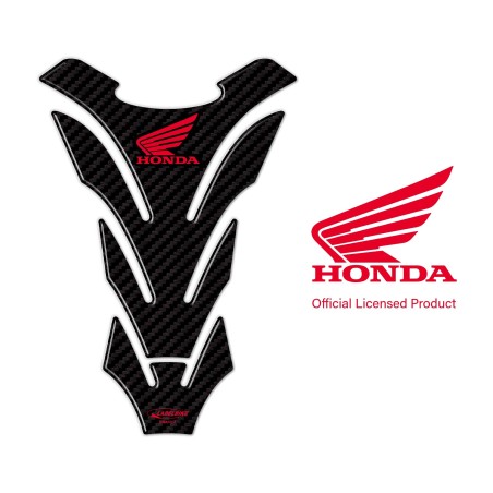 Paraserbatoio Licenza Ufficiale Honda adesivo resina 3D carbonio logo rosso
