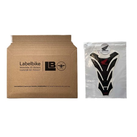 Paraserbatoio Licenza Ufficiale Honda adesivo resina 3D carbonio logo rosso