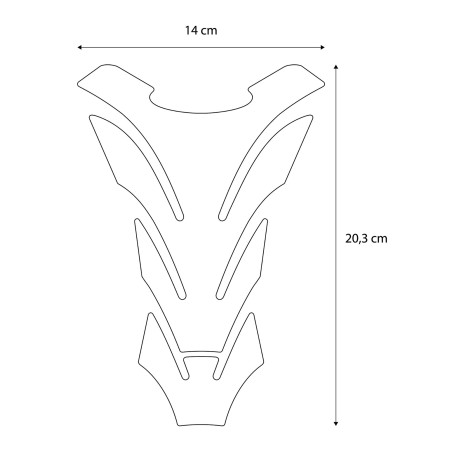 Paraserbatoio Licenza Ufficiale Honda adesivo resina 3D carbonio logo rosso