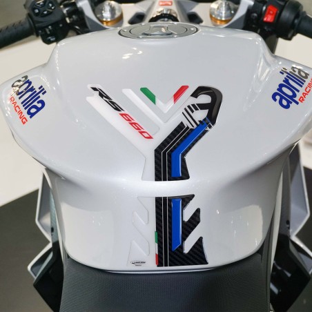 Protector de depósito de moto 3D adhesivo compatible con Aprilia RS 660 Limited Edition