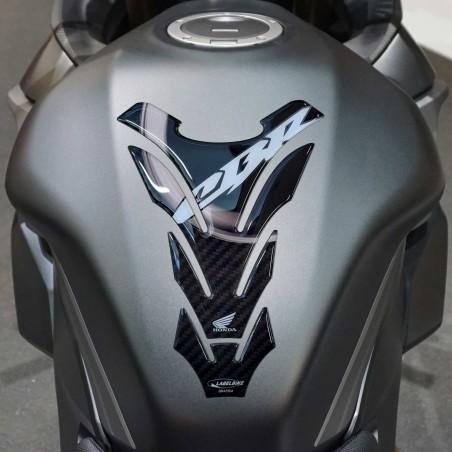 Paraserbatoio moto CBR Licenza Ufficiale Honda adesivo resina 3D carbonio bianco
