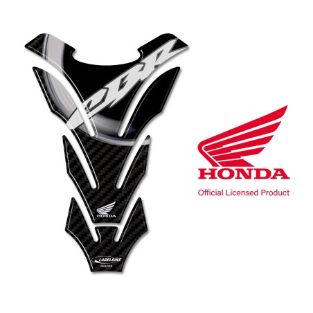 Paraserbatoio moto CBR Licenza Ufficiale Honda adesivo resina 3D carbonio bianco