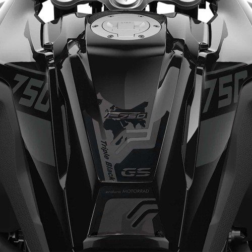Protège réservoir moto 3D adhésif compatible avec Bmw F 750 Gs Triple Black 2021-23