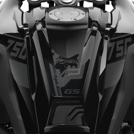 Paraserbatoio Moto Adesivo 3D compatibile con Bmw F 750 Gs Triple Black 2021-23