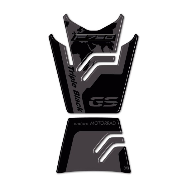 Protector de depósito de moto 3D adhesivo compatible con Bmw F 750 Gs Triple Negro 2021-23
