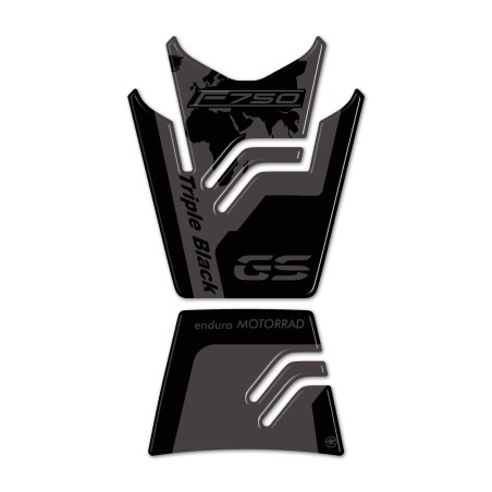 Paraserbatoio Moto Adesivo 3D compatibile con Bmw F 750 Gs Triple Black 2021-23
