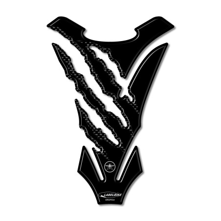 Pegatinas Tanque Neutro Resina 3D Arañazos Tigre Pegatina Tanque Motocicleta Negro