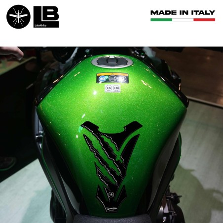 Paraserbatoio Neutro Adesivi Per Serbatoio Moto In Resina 3D Graffi Tigre Nero