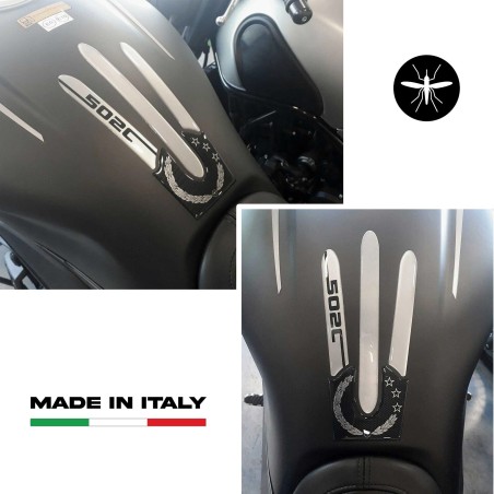 PARASERBATOIO RESINATO GEL 3D PROTEZIONE compatibile per moto 502C BENELLI 502 C 