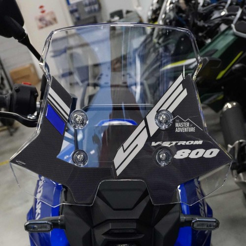 Motorrad Windschutzscheibenschutz 3D Gel Aufkleber kompatibel mit Suzuki V-Strom 800SE