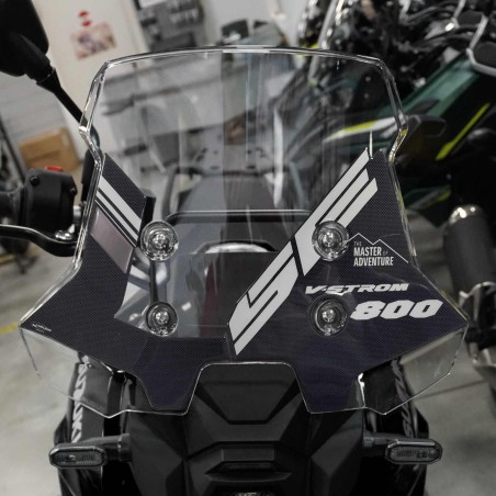 Motorbike windshield protector 3D Gel sticker compatible with Suzuki V-Strom 800SE