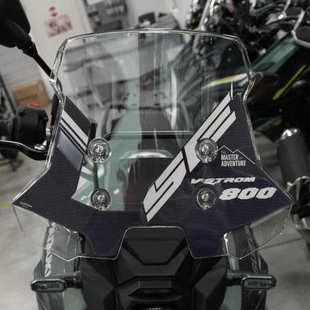 Motorbike windshield protector 3D Gel sticker compatible with Suzuki V-Strom 800SE