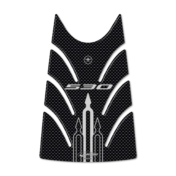 PROTEZIONE SPORTELLO SERBATOIO TMAX 530 ADESIVO 3D CARBON SCOOTER T MAX 2012-16