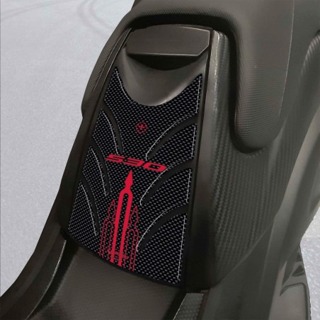 PROTEZIONE SPORTELLO SERBATOIO TMAX 530 ADESIVO 3D CARBON SCOOTER T MAX 2012-16