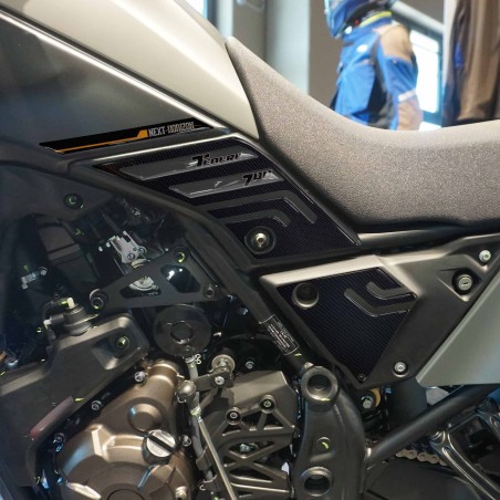 Protezioni Laterali serbatoio Adesivi 3D compatibili con Yamaha Tenere 700 2023