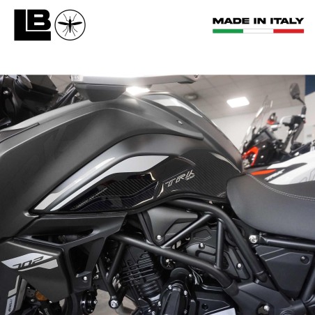 Protezioni laterali serbatoio Adesivi 3D moto compatibili con Benelli TRK 702