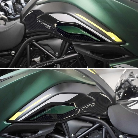 Protezioni laterali serbatoio Adesivi 3D moto compatibili con Benelli TRK 702