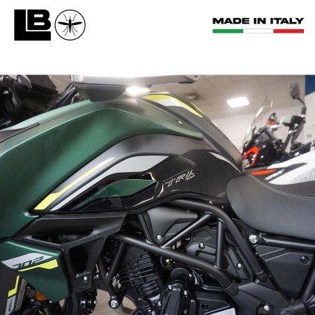 Protezioni laterali serbatoio Adesivi 3D moto compatibili con Benelli TRK 702