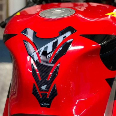 VTR SP1-SP2 Tank Guard Official Honda licence 3D resin sticker white