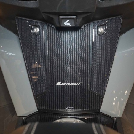 Protezione centrale sopra pedana adesivi resinati 3D compatibili con BMW C400GT