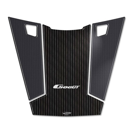 Protezione centrale sopra pedana adesivi resinati 3D compatibili con BMW C400GT