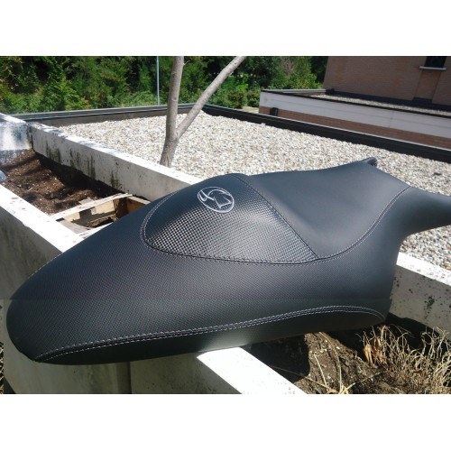 SADDLE COVER x MOTORCYCLE CAGIVA RAPTOR SEAT COVER Customised CARBON