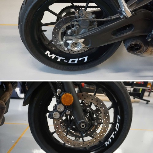 Adhesive Stickers for Interior Motorcycle Wheel Rims compatible with Yamaha MT-07
