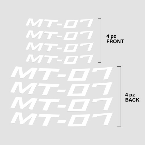 Stickers adhésifs pour l'intérieur des jantes de moto compatibles avec Yamaha MT-07 2