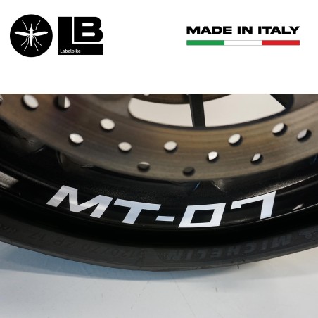 Scritte Adesive per interno Cerchi Ruote Moto compatibili con Yamaha MT-07