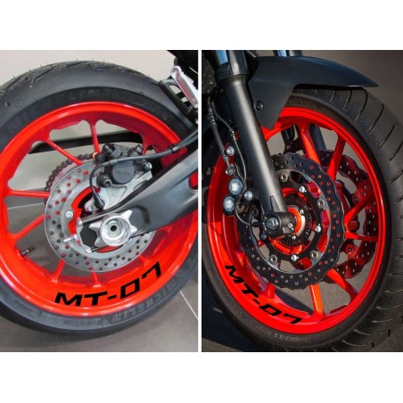 Stickers adhésifs pour l'intérieur des jantes de moto compatibles avec Yamaha MT-07